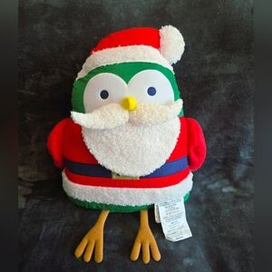 NWT 2024 Target Wondershop FEATHERLY FRIENDS Bird Dressed as Santa Throw Pillow